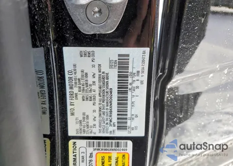 2022 Ford Bronco Sport Big Bend z USA, uszkodzony, nr VIN 3FMCR9B6XNRD02469